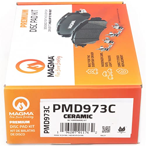 MAGMA Premium PMD973C Ceramic Brake Pads, Rear