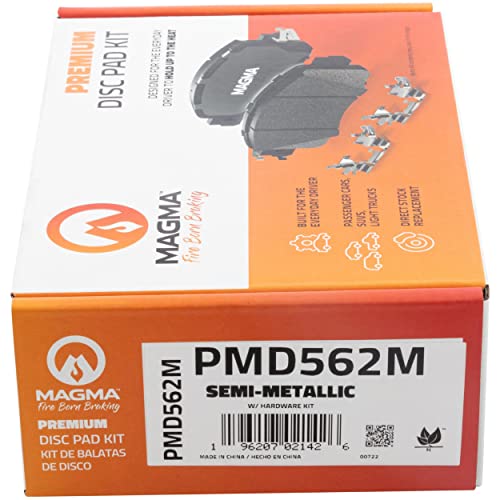 MAGMA Premium PMD562M Semi-Metallic Brake Pads, Front