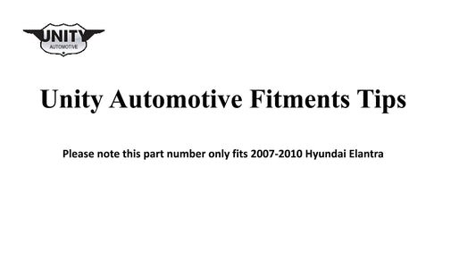 UNITY AUTOMOTIVE 11134 Front Right Complete Strut Assembly 2007-2010 Hyundai Elantra