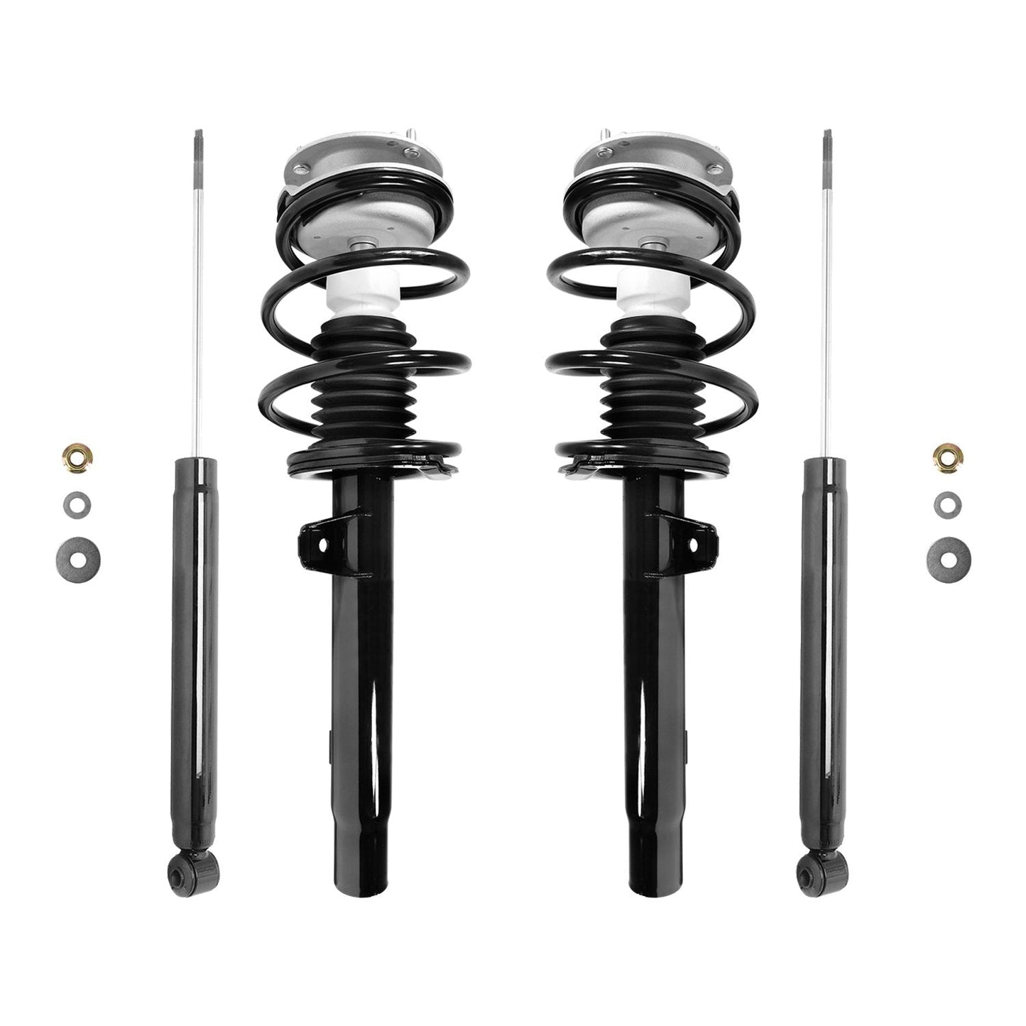 Unity 4-11371-259010-001 Front and Rear 4 Wheel Complete Strut Assembly with Gas Shock Kit