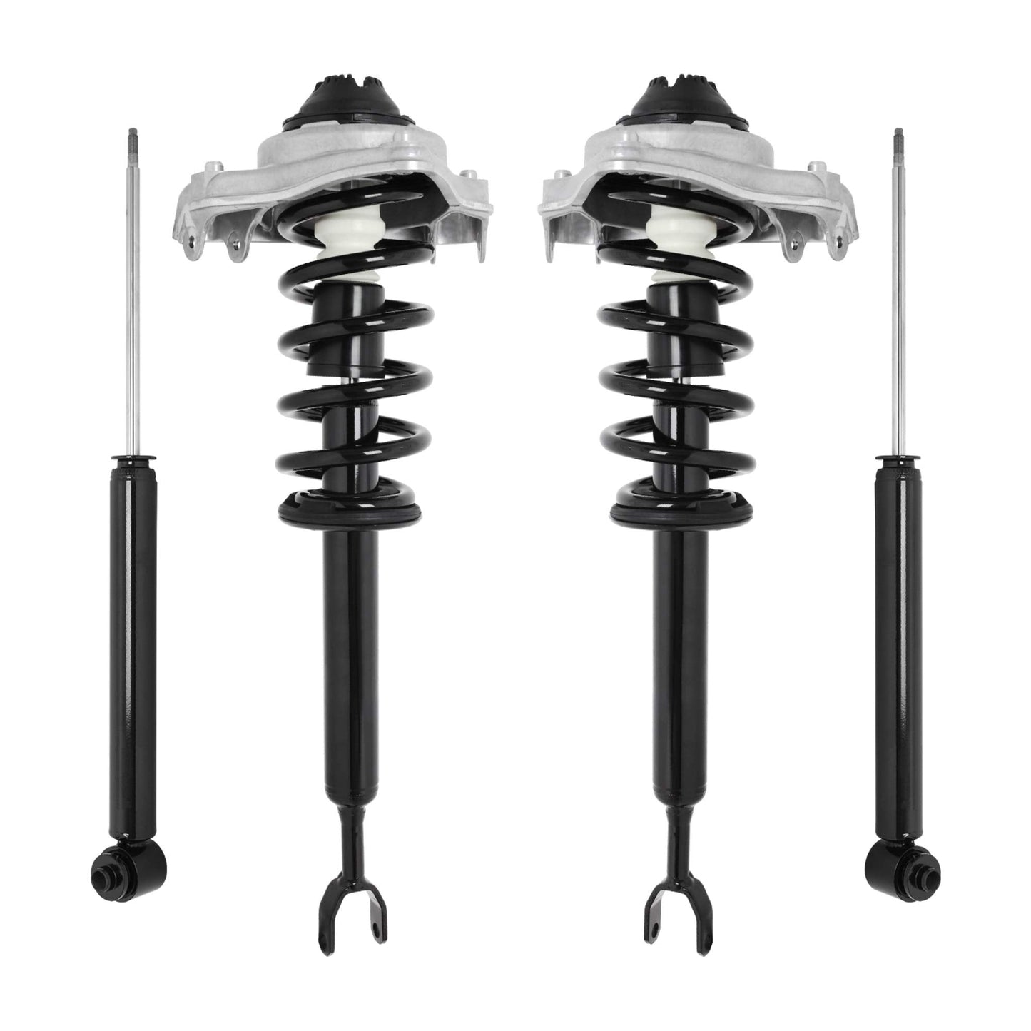 UNITY AUTOMOTIVE 4-11230-257060-001 Front and Rear Replacement Complete Strut Assembly Shock Kit Fits 2005-2011 Audi A6 &Audi A6 Quattro