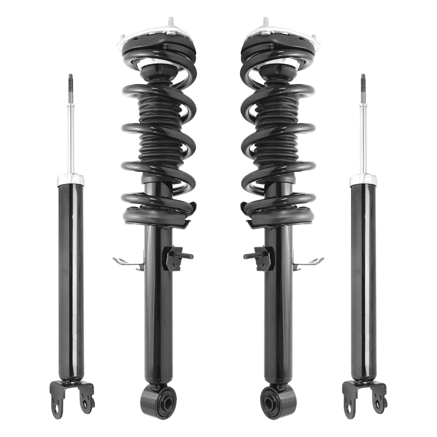 Unity Automotive 4-11405-255090-001 Front and Rear Replacement Complete Strut Assembly Shock Kit Fits 2009-2013 Infiniti G37