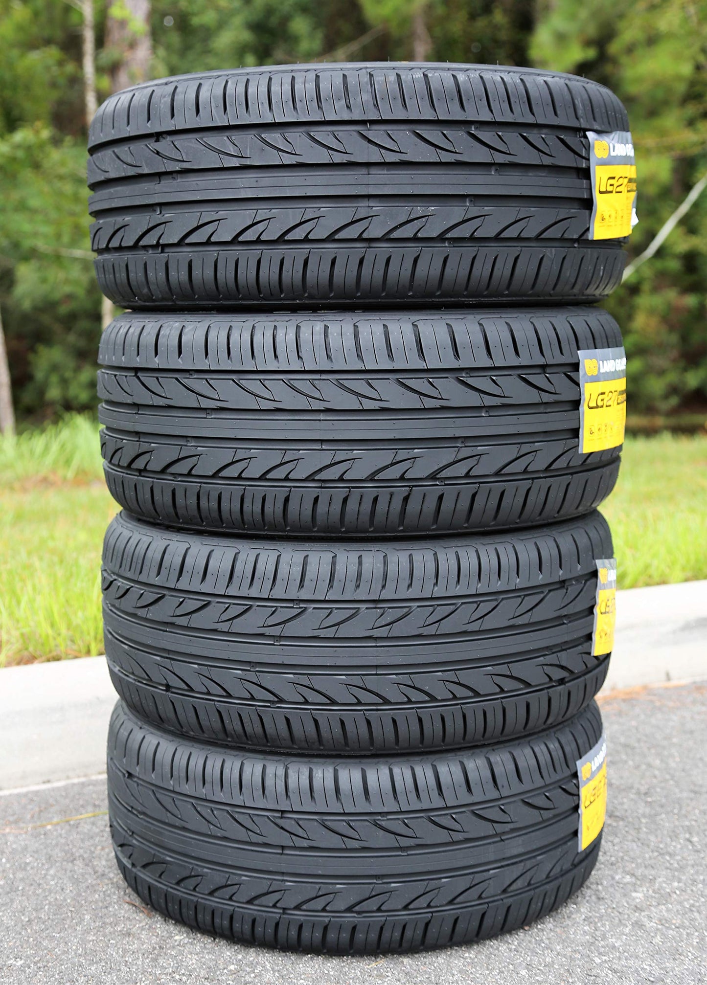 Set of 2 (TWO) Landgolden LG27 All-Season High Performance Radial Tires-215/45R17 215/45ZR17 215/45/17 215/45-17 91W Load Range XL 4-Ply BSW Black Side Wall