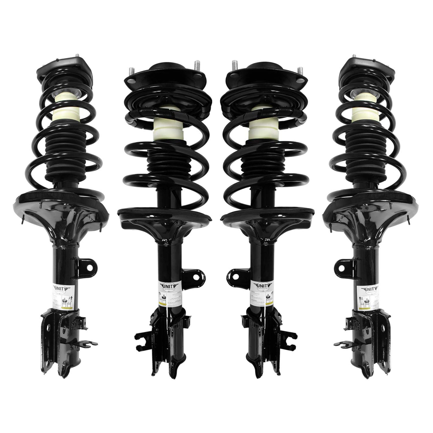 Unity 4-11743-15511-001 Front and Rear 4 Wheel Complete Strut Assembly Kit