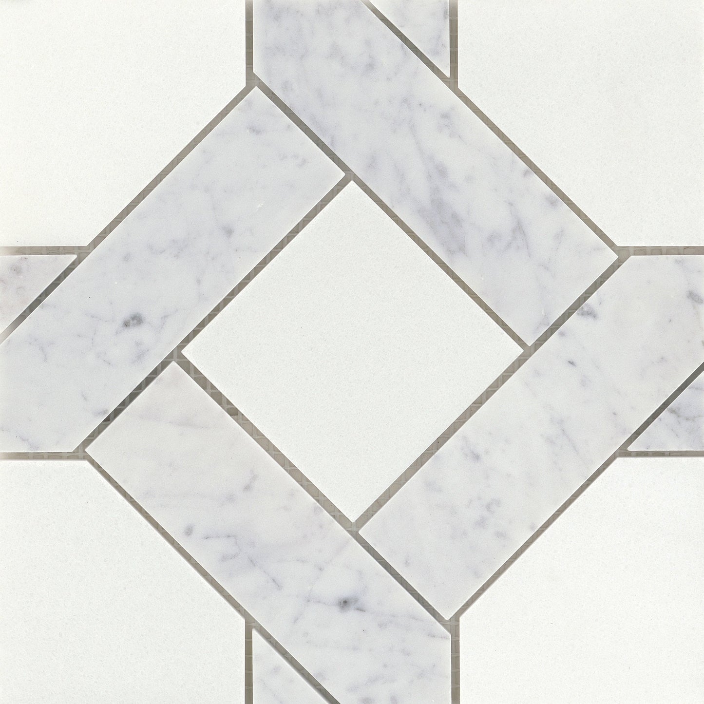 Modern 9X9 Silver Cross Pattern Polished Marble Mosaic Tile M05ALLUSI0909MMA
