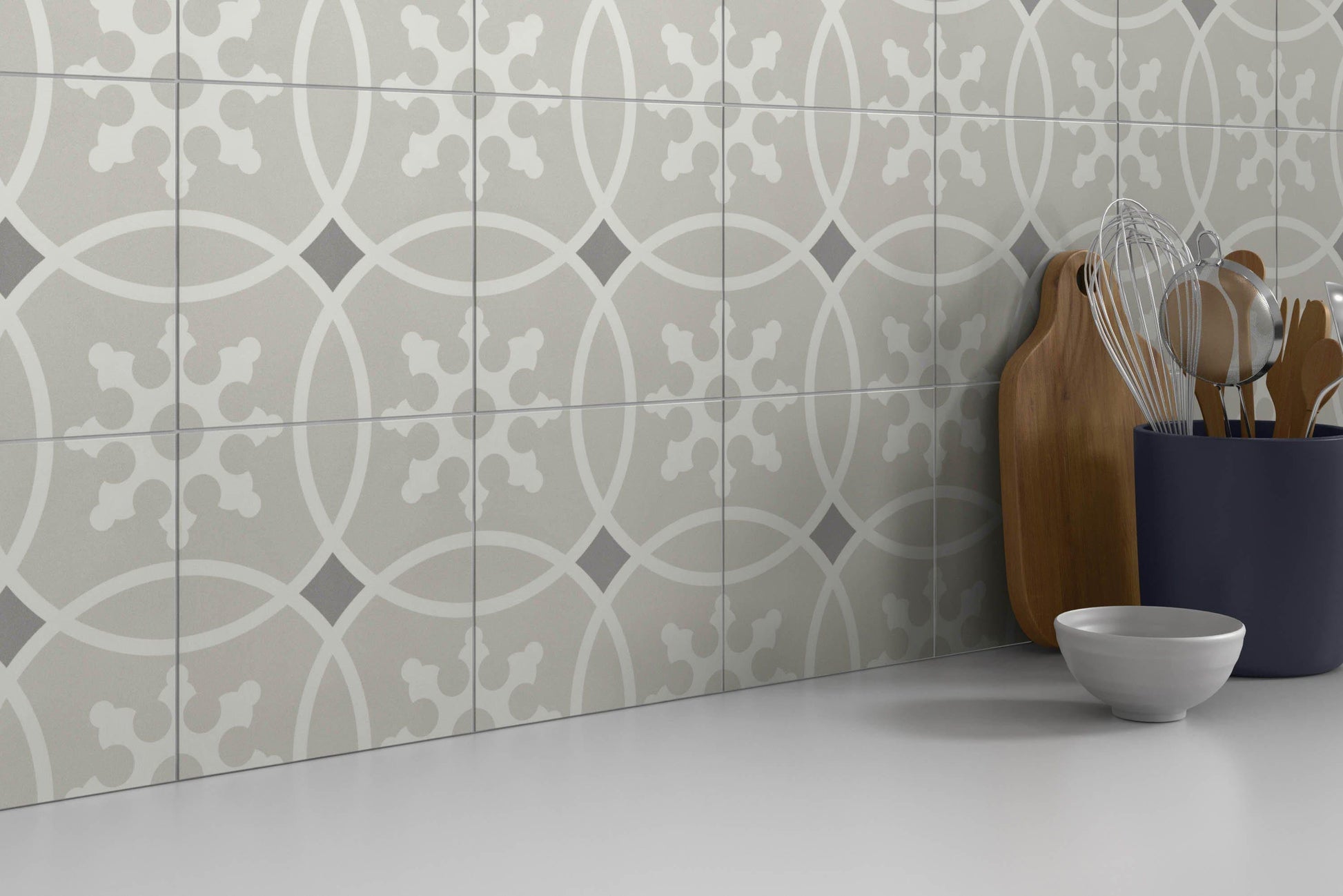 Modern 9X9 Beige Gray Design Porcelain Mosaic Tile B2C-DESIDI0909 - B2C TILE OUTLET