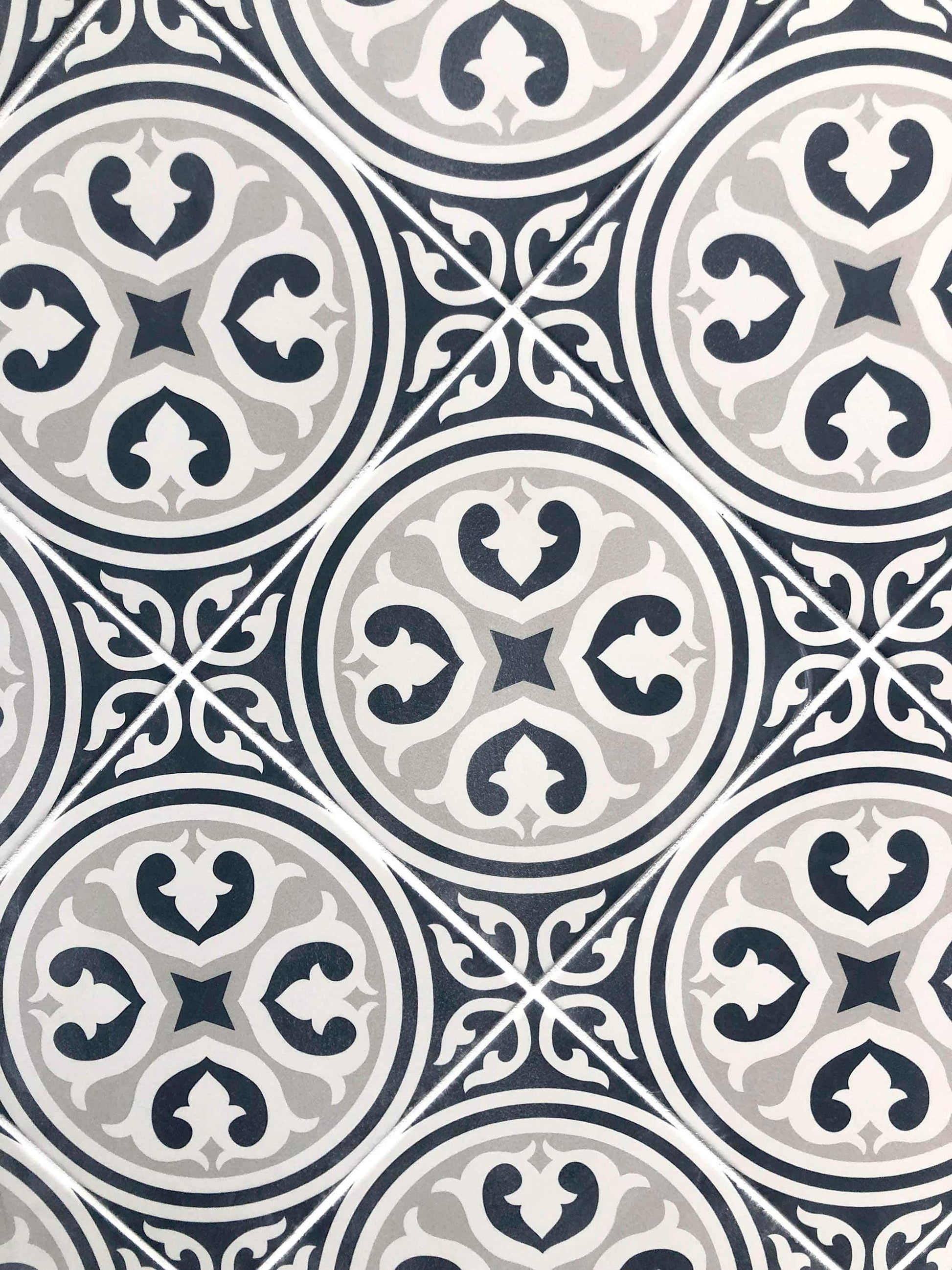 Modern 9X9 Gray White Black Design Porcelain Mosaic Tile B2C-DESIMU0909 - B2C TILE OUTLET