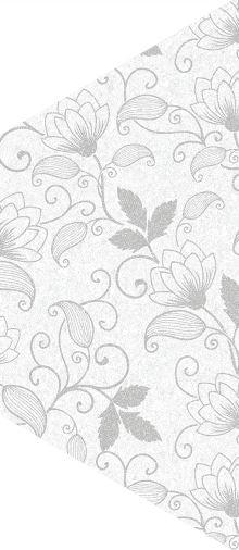 Modern 9X10 Gray White Black Floral Porcelain Field Tile B2C-BAUHFL0910HX - B2C TILE OUTLET