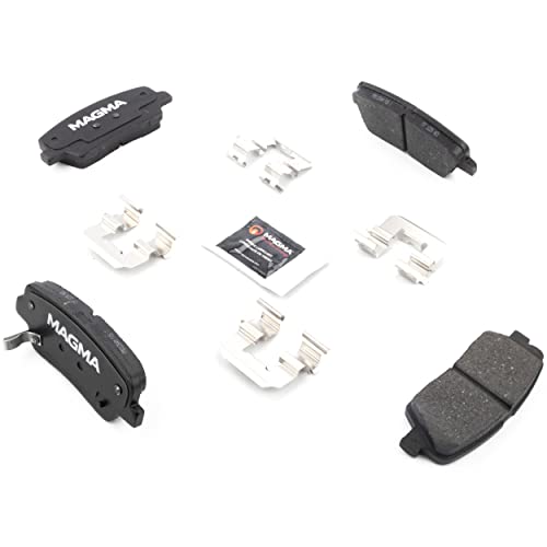 MAGMA Premium PMD1284M Semi-Metallic Brake Pads, Rear