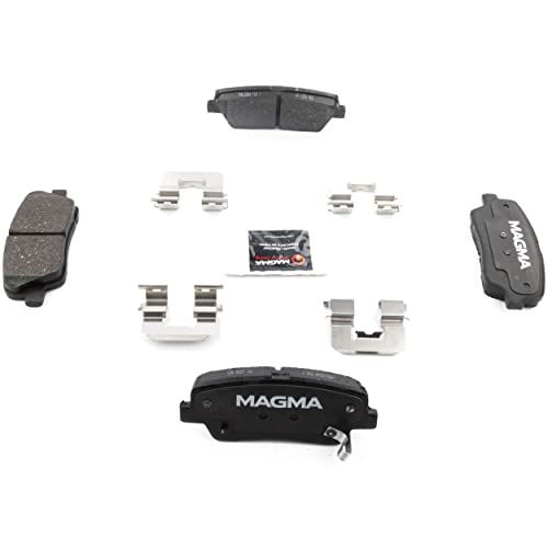 MAGMA Premium PMD1284M Semi-Metallic Brake Pads, Rear
