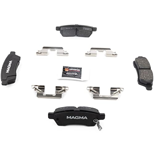 MAGMA Premium PMD1100M Semi-Metallic Brake Pads, Rear