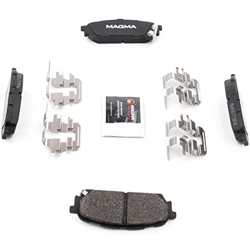 MAGMA Premium PMD1004M Semi-Metallic Brake Pads, Rear