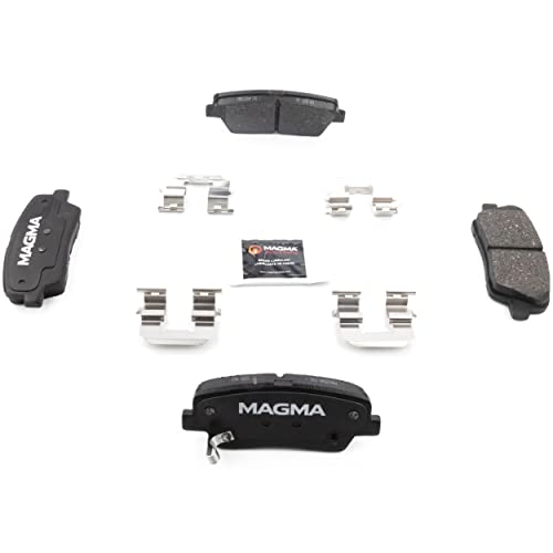 MAGMA Premium PMD1284M Semi-Metallic Brake Pads, Rear
