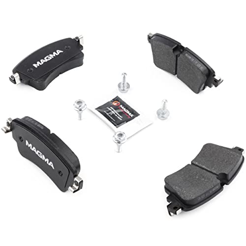 MAGMA Premium PMD1898M Semi-Metallic Brake Pads, Rear