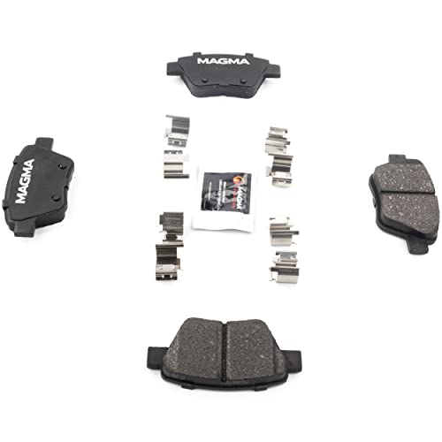 MAGMA Premium PMD1456M Semi-Metallic Brake Pads, Rear