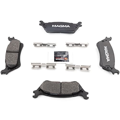 MAGMA Premium PMD1602M Semi-Metallic Brake Pads, Rear