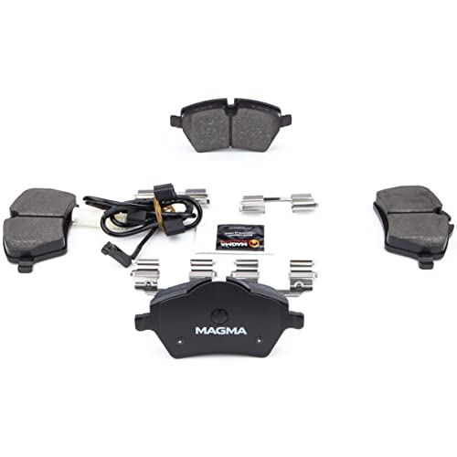 MAGMA Premium PMD1204M Semi-Metallic Brake Pads, Front