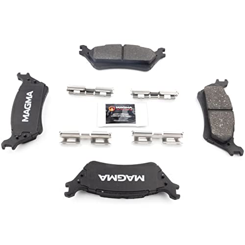 MAGMA Premium PMD1602M Semi-Metallic Brake Pads, Rear