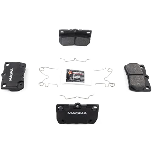 MAGMA Premium PMD1113M Semi-Metallic Brake Pads, Rear