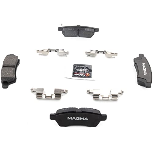 MAGMA Premium PMD1100M Semi-Metallic Brake Pads, Rear