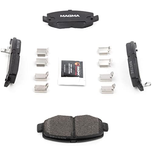 MAGMA Premium PMD1274M Semi-Metallic Brake Pads, Rear
