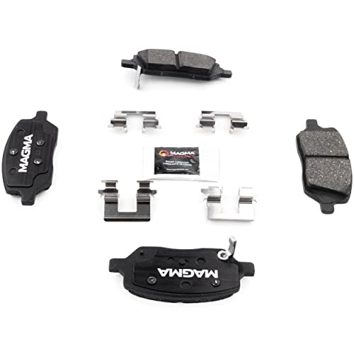 MAGMA Premium PMD1093M Semi-Metallic Brake Pads, Rear