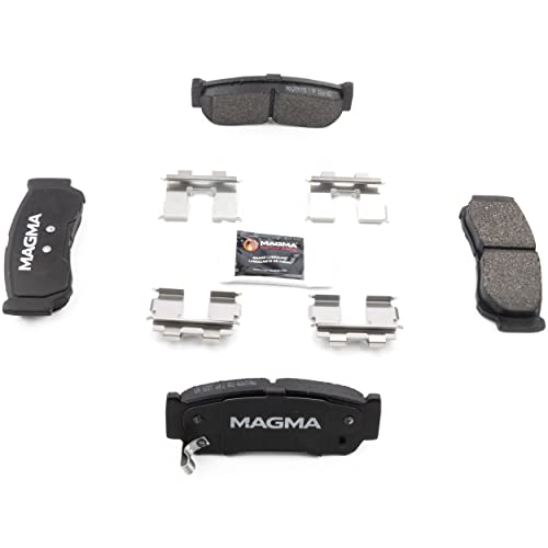 MAGMA Premium PMD1297M Semi-Metallic Brake Pads, Rear