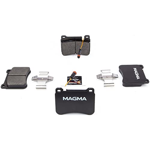 MAGMA Premium PMD1121M Semi-Metallic Brake Pads, Front