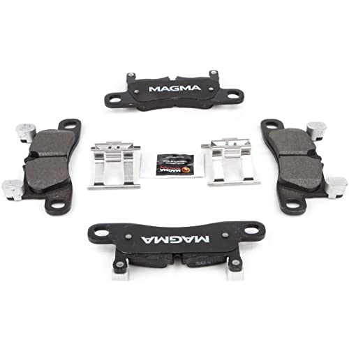 MAGMA Premium PMD1453M Semi-Metallic Brake Pads, Rear