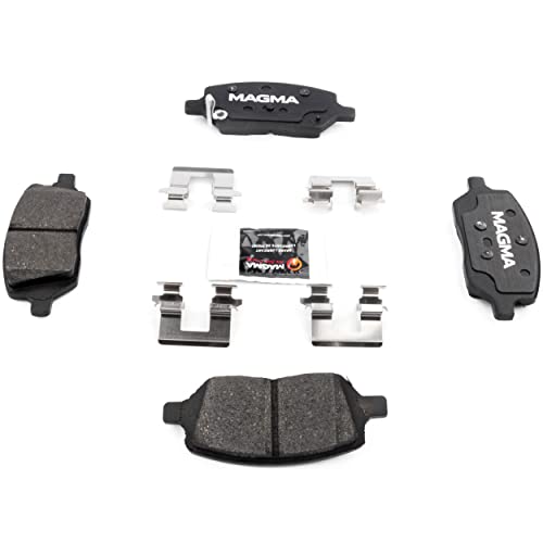 MAGMA Premium PMD1093M Semi-Metallic Brake Pads, Rear