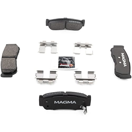 MAGMA Premium PMD1297M Semi-Metallic Brake Pads, Rear