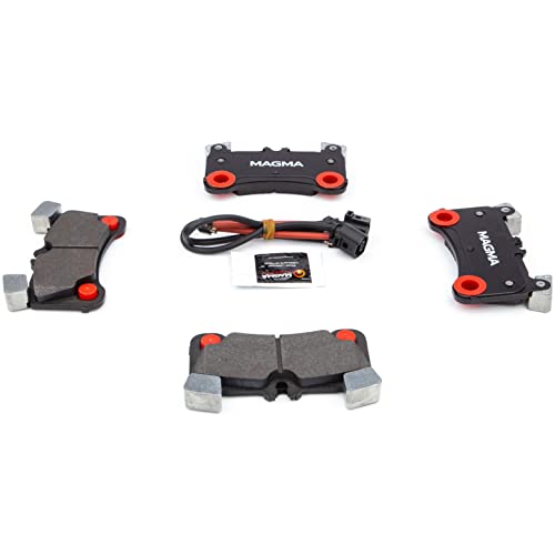 MAGMA Premium PMD1350M Semi-Metallic Brake Pads, Rear