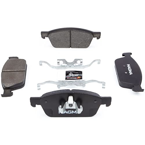 MAGMA Premium PMD1668M Semi-Metallic Brake Pads, Front