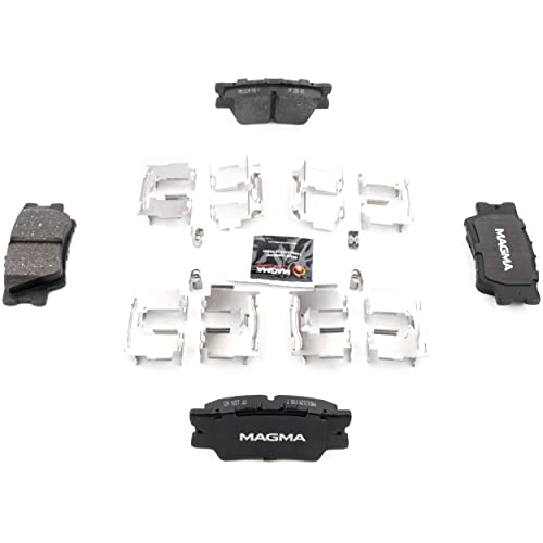 MAGMA Premium PMD1212M Semi-Metallic Brake Pads, Rear