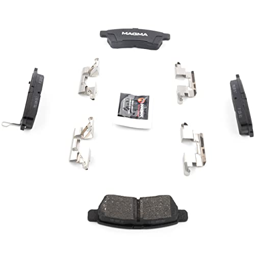MAGMA Premium PMD1100M Semi-Metallic Brake Pads, Rear