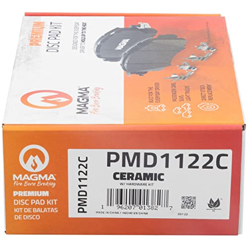 MAGMA Premium PMD1122C Ceramic Brake Pads, Rear