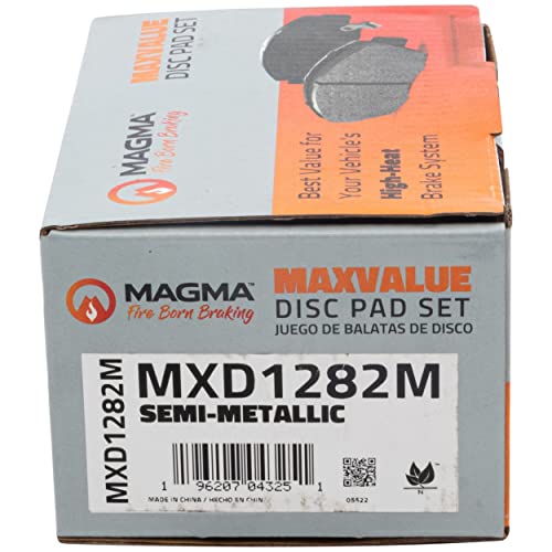 MAGMA MaxValue MXD1282M Semi-Metallic Brake Pads, Front