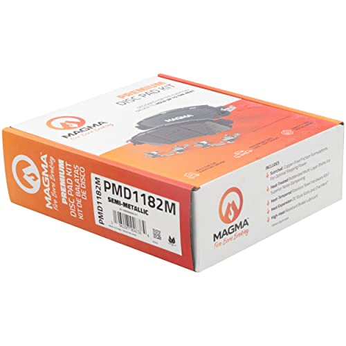 MAGMA Premium PMD1182M Semi-Metallic Brake Pads, Front