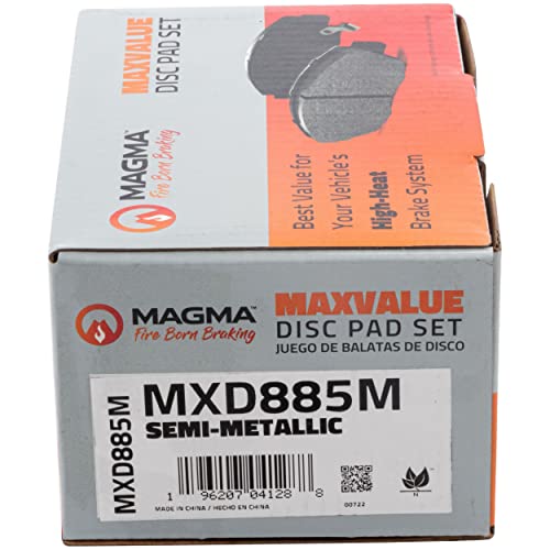 MAGMA MaxValue MXD885M Semi-Metallic Brake Pads, Rear