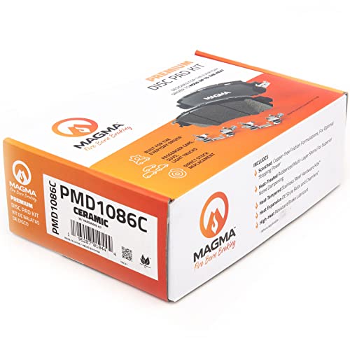 MAGMA Premium PMD1086C Ceramic Brake Pads, Rear