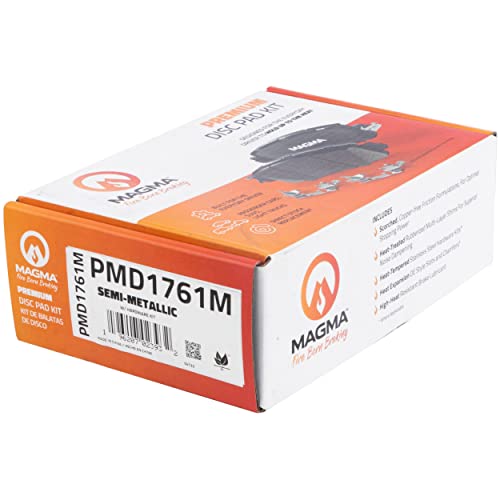 MAGMA Premium PMD1761M Semi-Metallic Brake Pads, Rear