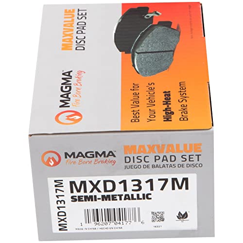 MAGMA MaxValue MXD1317M Semi-Metallic Brake Pads, Rear