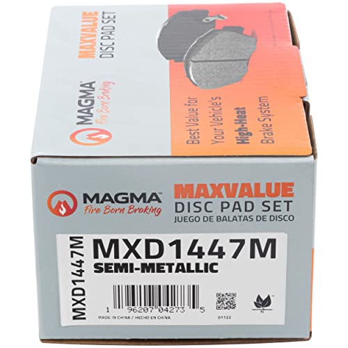 MAGMA MaxValue MXD1447M Semi-Metallic Brake Pads, Front