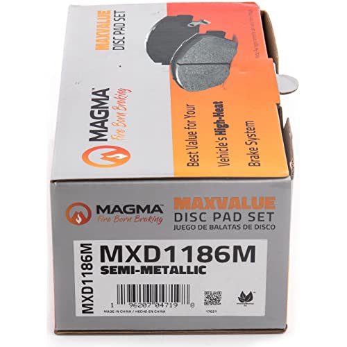 MAGMA MaxValue MXD1186M Semi-Metallic Brake Pads, Front