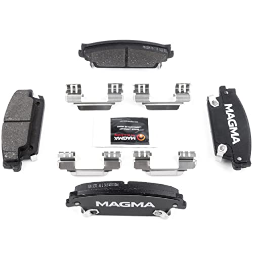 MAGMA Premium PMD1020M Semi-Metallic Brake Pads, Rear