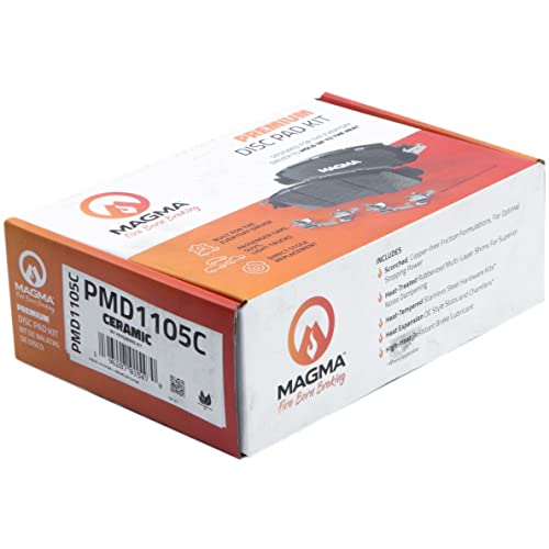 MAGMA Premium PMD1105C Ceramic Brake Pads, Front