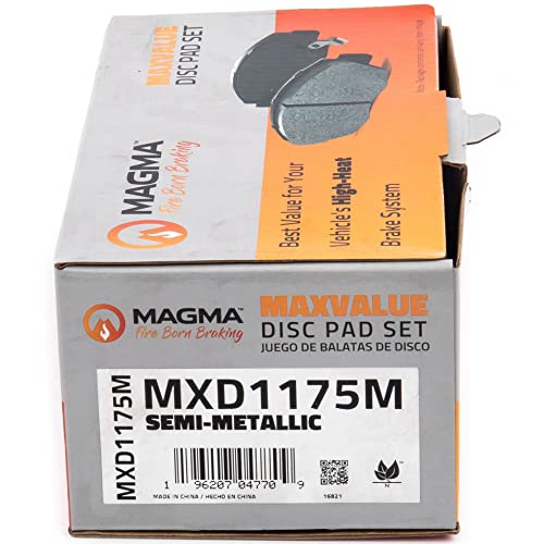 MAGMA MaxValue MXD1175M Semi-Metallic Brake Pads, Front