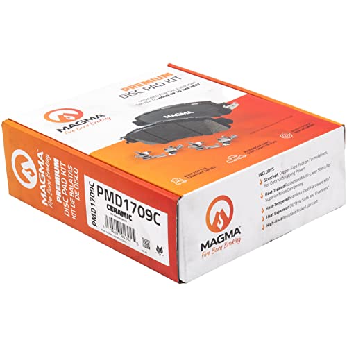 MAGMA Premium PMD1709C Ceramic Brake Pads, Front