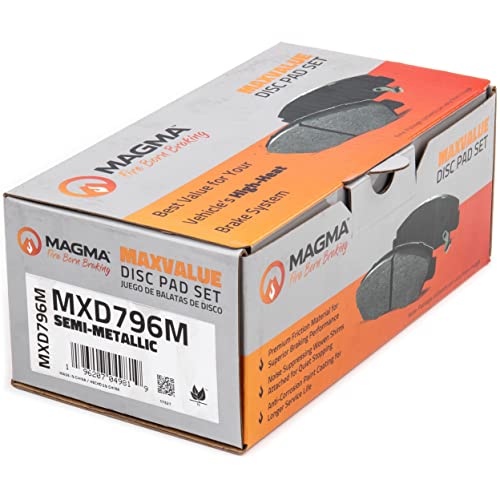 MAGMA MaxValue MXD796M Semi-Metallic Brake Pads, Front