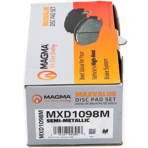 MAGMA MaxValue MXD1098M Semi-Metallic Brake Pads, Front